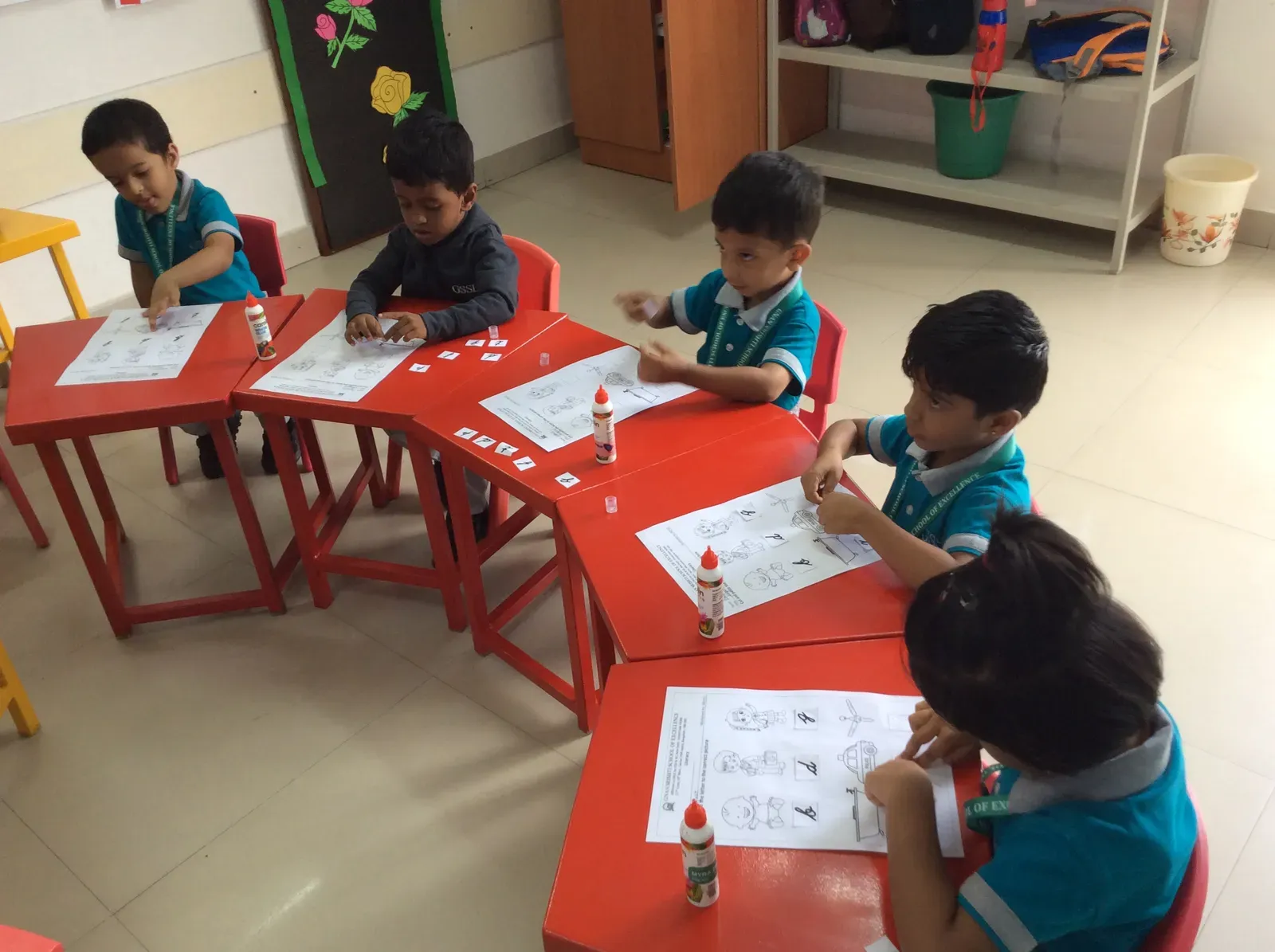 Foundational wing students at a classroom activity