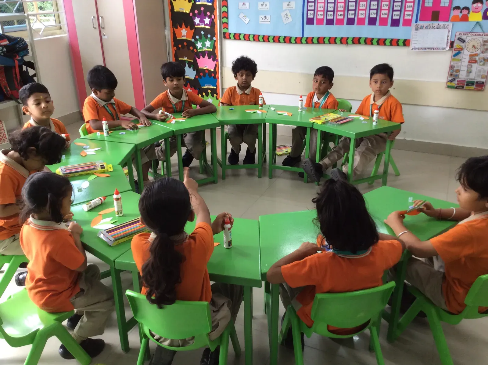 Foundational wing students at a classroom activity