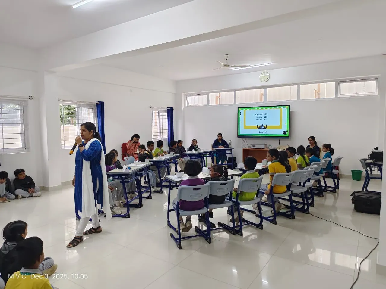 Middle school students at a school activity