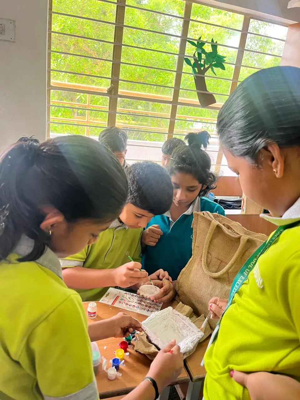 Middle school students at a school activity