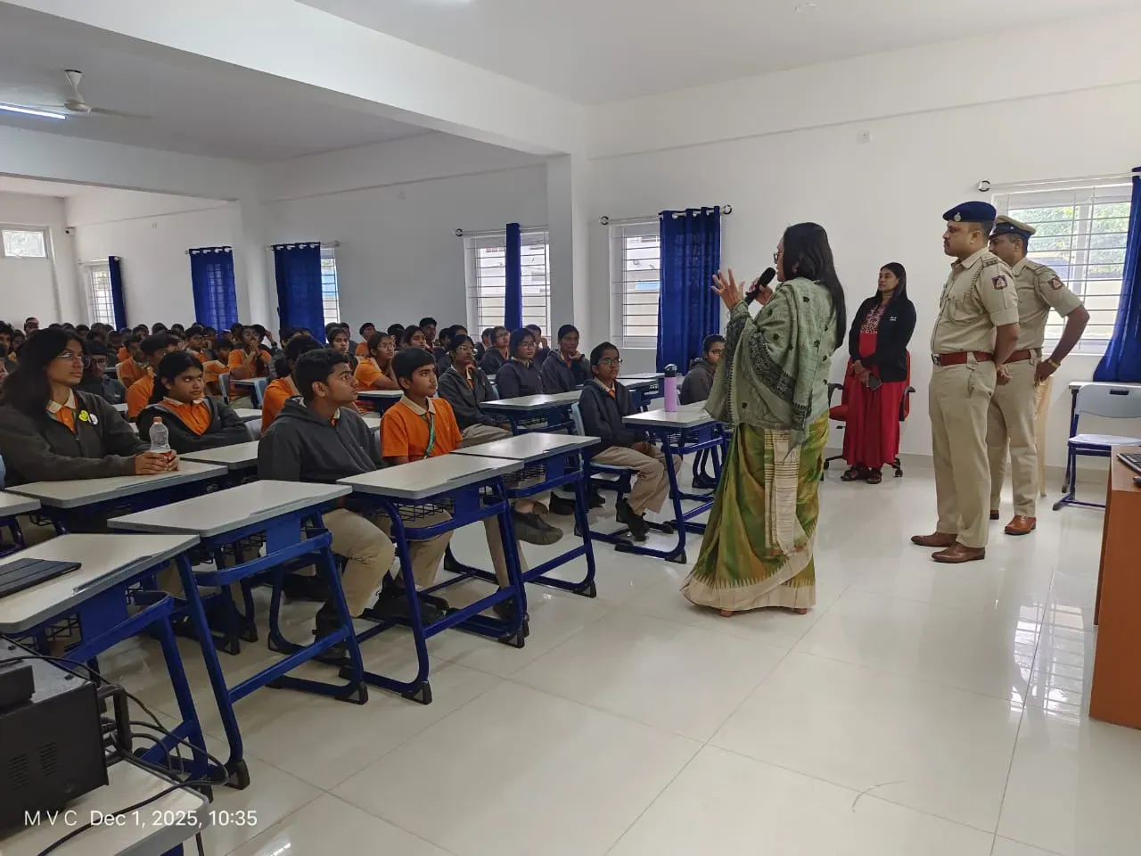Secondary school students at a school activity