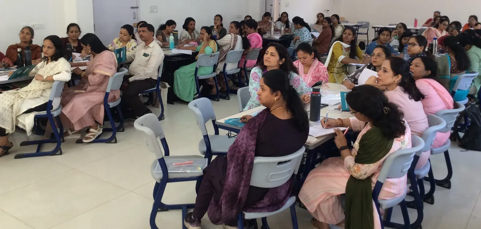 Teachers at a professional development session